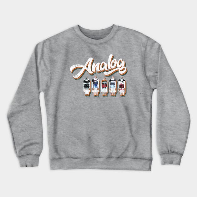 Analog Vacuum Tubes Distressed Crewneck Sweatshirt by Analog Designs